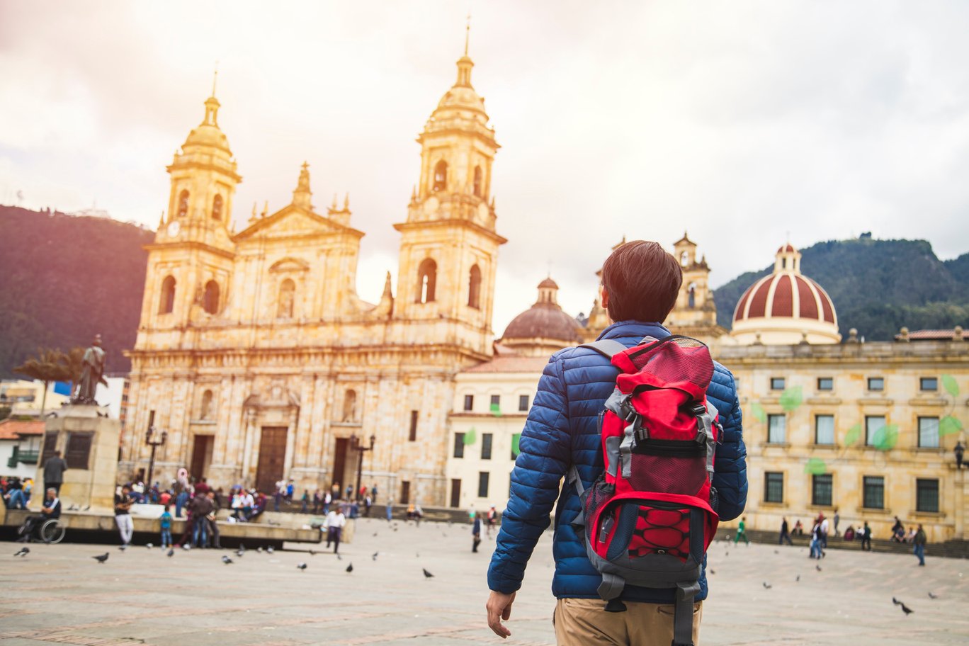 Young traveler in Bogota, Colombia